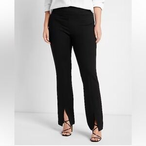 Express Columnist High Waisted Front Vent Straight Pants NEW black XL
